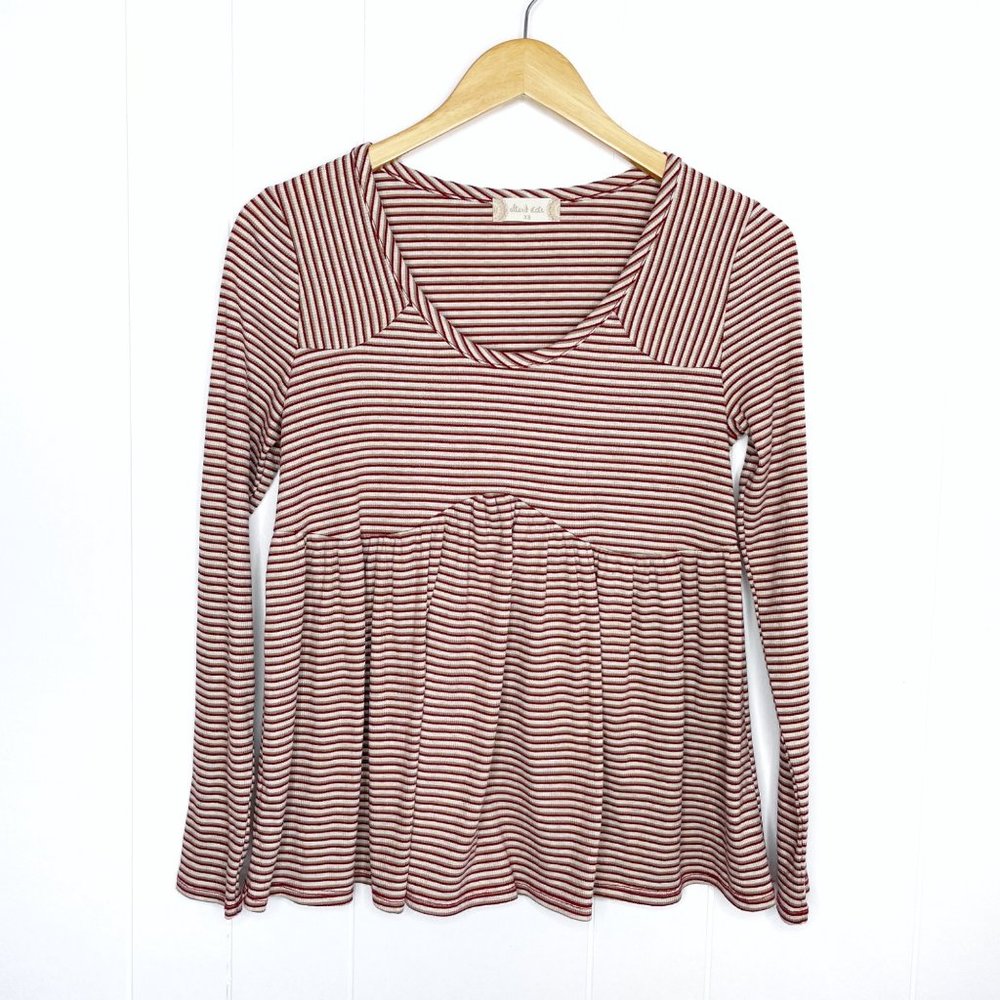 Altar’d State Retro Striped Babydoll Top Size XS